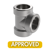PF6T-TEE-GRA 1-1/4" 6M T316/316L Thr Tee Approved